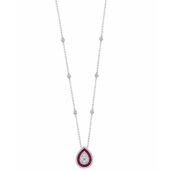 エフィー コレクション レディース ネックレス・チョーカー・ペンダントトップ アクセサリー EFFY® Ruby (1-5/8 ct. t.w.) & Diamond