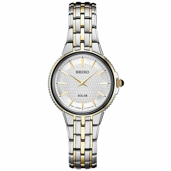 セイコー レディース 腕時計 アクセサリー Women's Solar Essentials Two-Tone Stainless Steel Bracelet Watch 29mm No Color