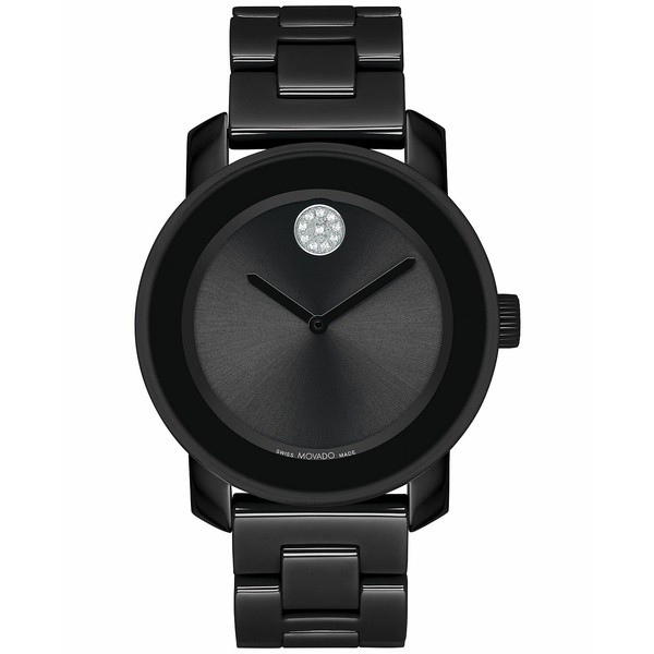 モバド レディース 腕時計 アクセサリー Women's Swiss Bold Black Ceramic & Stainless Steel Bracelet Watch 36mm Black