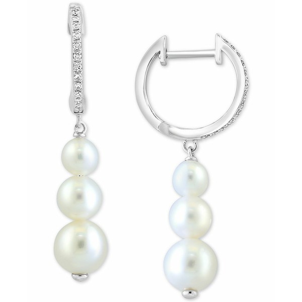 エフィー コレクション レディース ピアス＆イヤリング アクセサリー EFFY® Cultured Freshwater Pearl (5-7mm) and Diamond (1/10 c