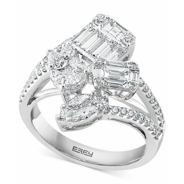 エフィー コレクション レディース リング アクセサリー EFFY® Diamond Multi-Cut Cluster Ring (1-3/4 ct. t.w.) in 18k White Gold