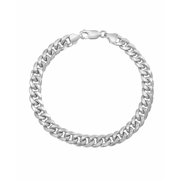 イタリアン ゴールド レディース ネックレス・チョーカー・ペンダントトップ アクセサリー Miami Cuban Link 7-1/2" Chain Bracelet (7mm