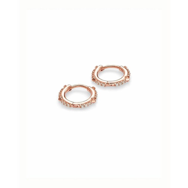 ケンドラスコット レディース ピアス＆イヤリング アクセサリー Diamond Accent Jett Huggie Earrings in 14k Rose Gold Rose Gold White