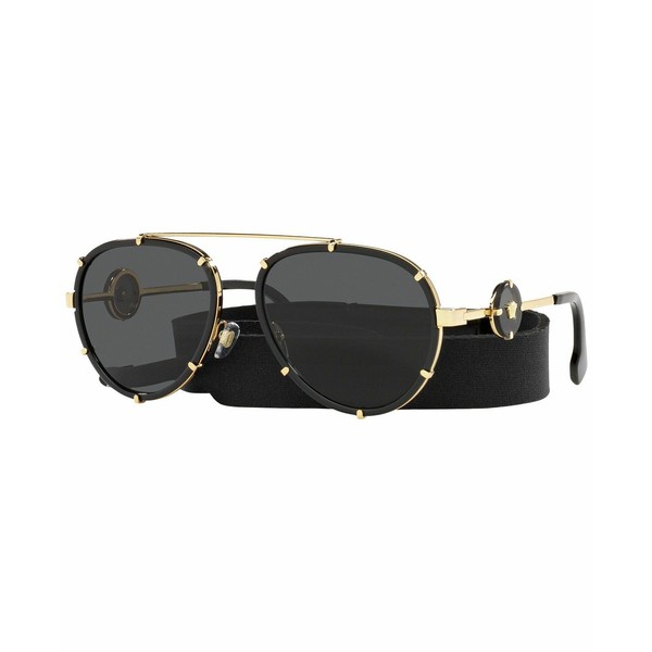 ヴェルサーチ レディース サングラス＆アイウェア アクセサリー Women's Sunglasses, VE2232 61 Black