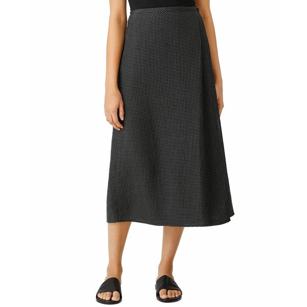 エイリーンフィッシャー レディース スカート ボトムス Women's Organic Linen Wrap Skirt Black