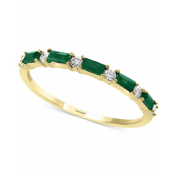 エフィー コレクション レディース リング アクセサリー EFFY® Emerald (1/3 ct. t.w.) & Diamond (1/8 ct. t.w.) Stacking Ring in