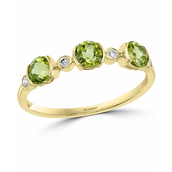 エフィー コレクション レディース リング アクセサリー EFFY® Peridot (7/8 ct. t.w.) & Diamond (1/20 ct. t.w.) Ring in 14k Gold