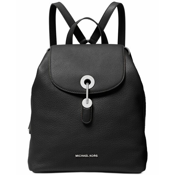 マイケルコース レディース バックパック・リュックサック バッグ Raven Leather Backpack Black/Sliver