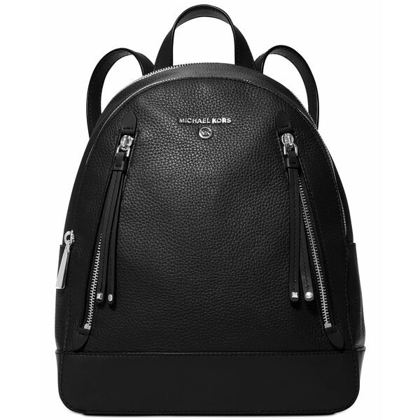 マイケルコース レディース バックパック・リュックサック バッグ Brooklyn Leather Backpack Black/Silver