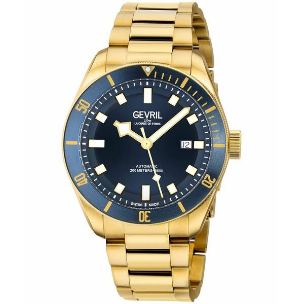 ジェビル メンズ 腕時計 アクセサリー Men's Yorkville Swiss Automatic Ion Plating Gold-Tone Stainless Steel Bracelet Watch 43mm Go