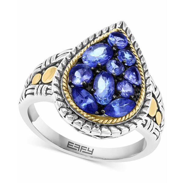 エフィー コレクション レディース リング アクセサリー EFFY® Tanzanite Cluster Statement Ring (1-1/2 ct. t.w.) in Sterling Sil