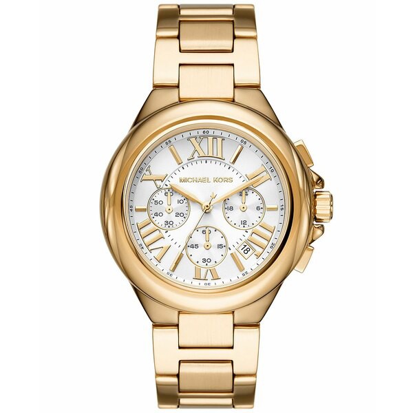 マイケルコース レディース 腕時計 アクセサリー Women's Camille Chronograph Gold-Tone Stainless Steel Bracelet Watch 43mm Gold-Ton