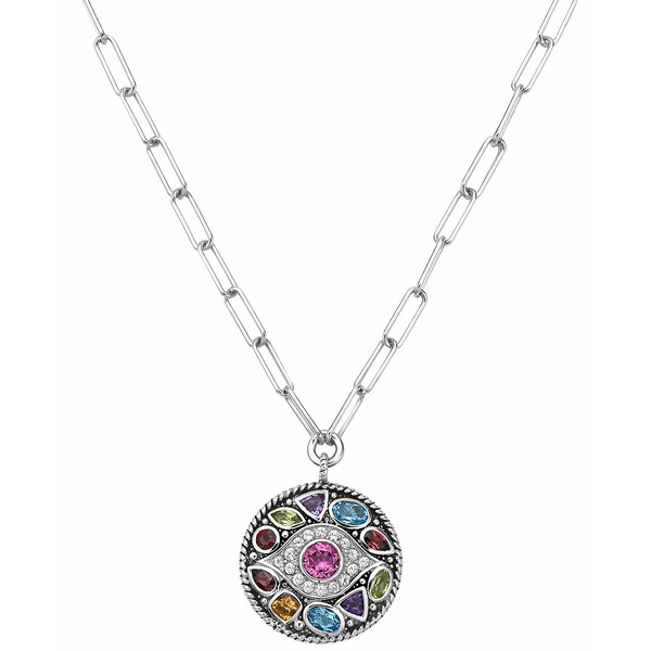 エフィー コレクション レディース ネックレス・チョーカー・ペンダントトップ アクセサリー EFFY® Multi-Gemstone Evil Eye 18" Pe