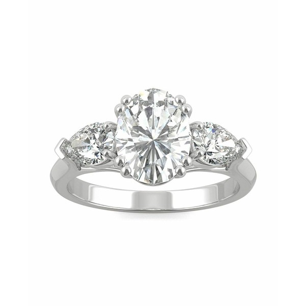 チャールズ アンド コルバード レディース リング アクセサリー Moissanite Three Stone Engagement Ring 3 ct. t.w. Diamond Equivalent