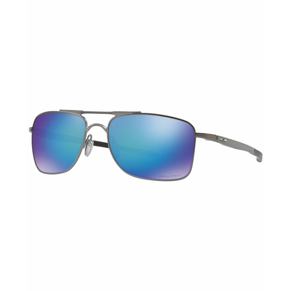 オークリー メンズ サングラス・アイウェア アクセサリー Polarized Gauge 8 Prizm Polarized Sunglasses , OO4124 62 GREY/BLUE PRIZM P