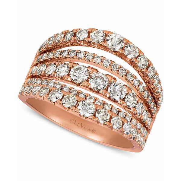 ルヴァン レディース リング アクセサリー Nude Diamond Multirow Statement Ring (1-3/4 ct. t.w.) in 14k Rose Gold Rose Gold