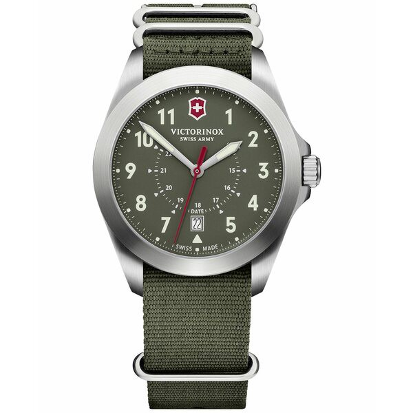 ビクトリノックス メンズ 腕時計 アクセサリー Men's Swiss Heritage Green NATO Strap Watch 40mm Green