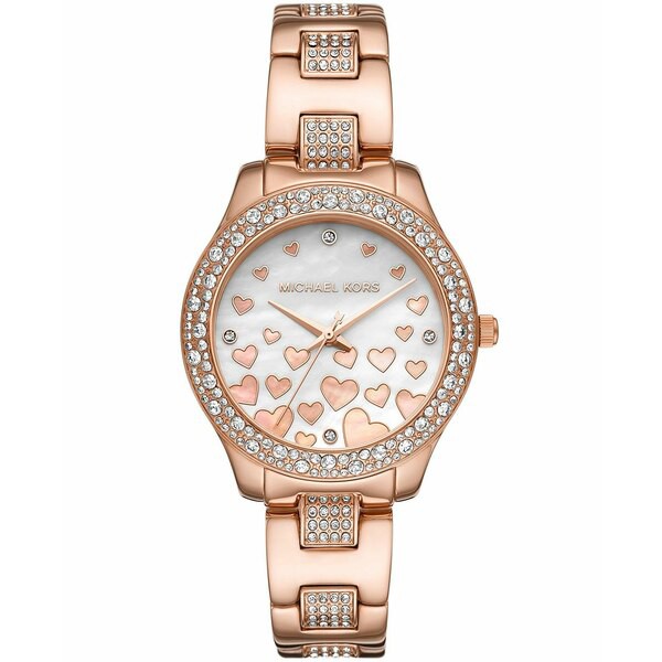 マイケルコース レディース 腕時計 アクセサリー Women's Liliane Rose Gold-Tone Stainless Steel Bracelet Watch, 36mm Rose Gold-Tone