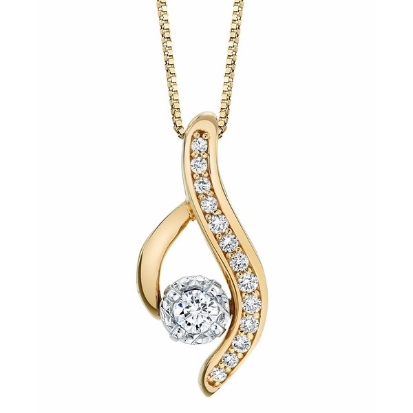 セイレーン レディース ネックレス・チョーカー・ペンダントトップ アクセサリー Diamond (1/4 ct. t.w.) Modern Pendant in 14k Yellow