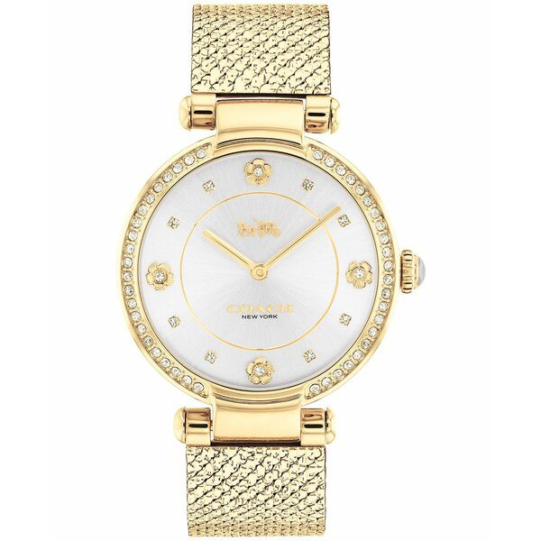 コーチ レディース 腕時計 アクセサリー Women's Cary Gold-tone Mesh Bracelet Watch 34mm Gold-tone