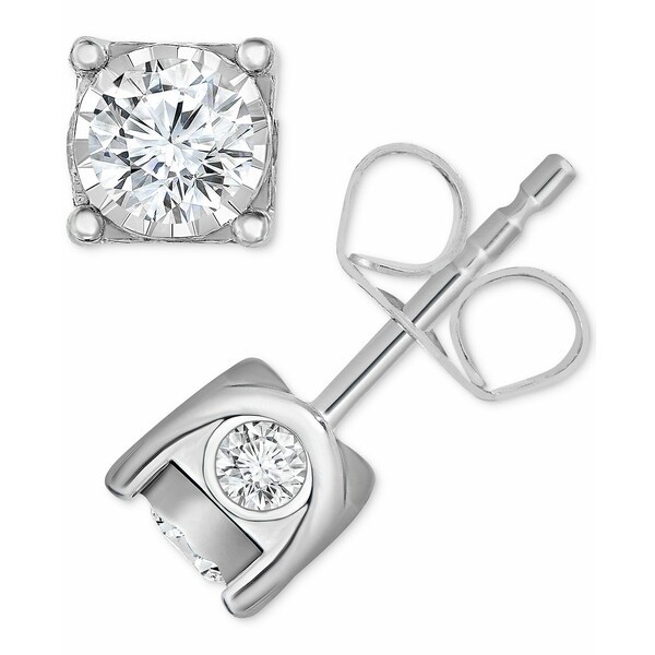 トゥルーミラクル レディース ピアス＆イヤリング アクセサリー Diamond Stud Earrings (5/8 ct. t.w.) in 14k Gold or White Gold White