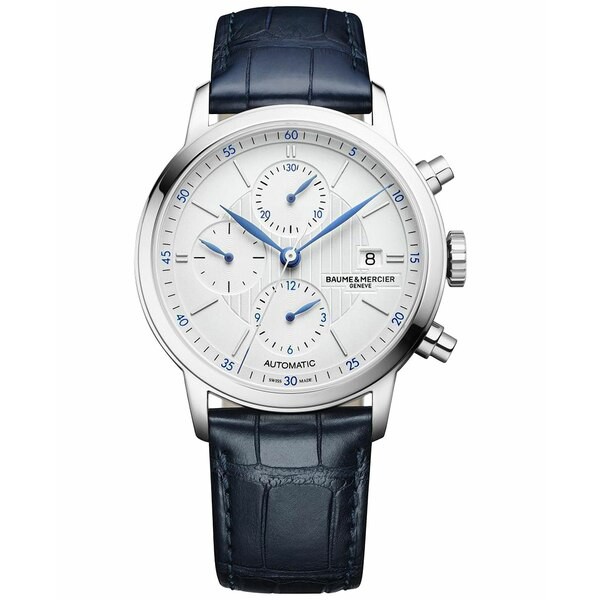 ボーム＆メルシエ メンズ 腕時計 アクセサリー Men's Swiss Automatic Classima Blue Alligator Leather Strap Watch 42mm M0A10330 Blue