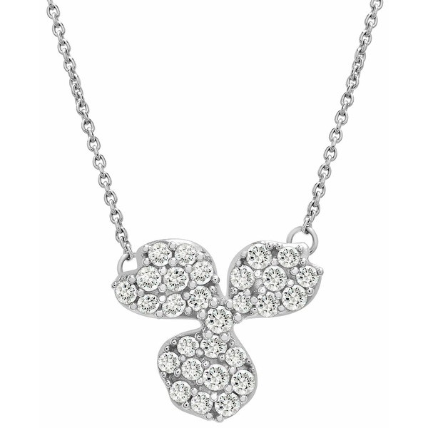 ラップド イン ラブ レディース ネックレス・チョーカー・ペンダントトップ アクセサリー Diamond Clover Pendant Necklace (1/2 ct. t.w