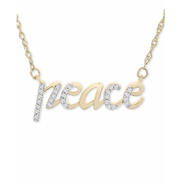 ラップド レディース ネックレス・チョーカー・ペンダントトップ アクセサリー Diamond Peace 17" Pendant Necklace (1/10 ct. t.w.) in