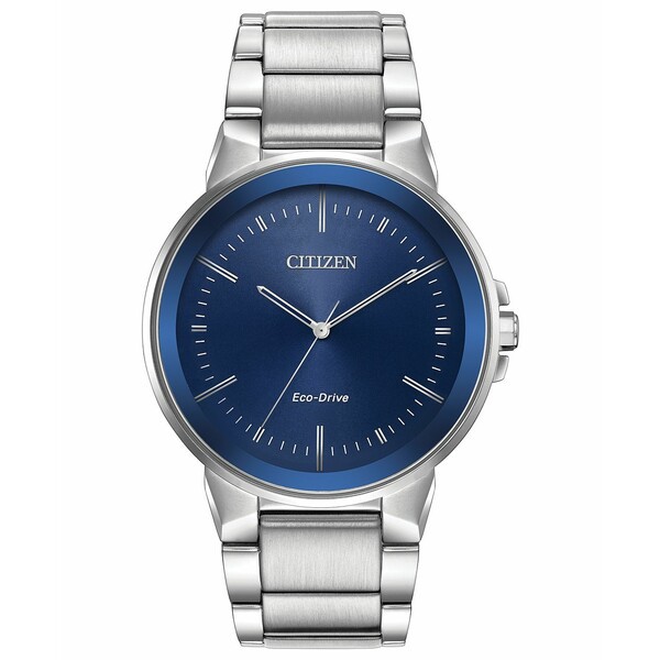 シチズン メンズ 腕時計 アクセサリー Men's Eco-Drive Axiom Stainless Steel Bracelet Watch 41mm Silver