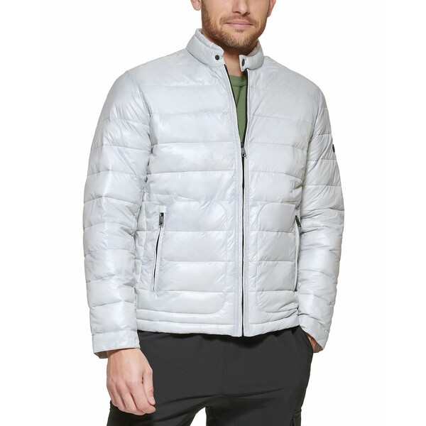 ダナ キャラン ニューヨーク メンズ ジャケット＆ブルゾン アウター Men's Racer Packable Puffer Jacket Ice