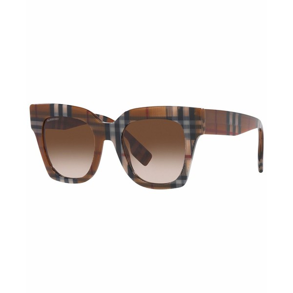 バーバリー レディース サングラス＆アイウェア アクセサリー Women's Sunglasses, BE4364 KITTY 49 Brown Check