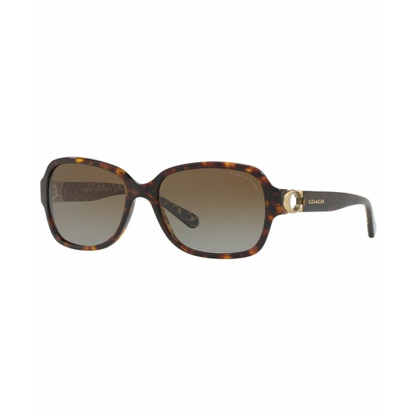 コーチ レディース サングラス＆アイウェア アクセサリー Sunglasses, HC8241 L1031 BROWN GRADIENT POLAR/BROWN