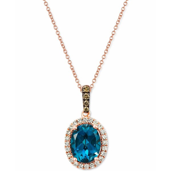 ルヴァン レディース ネックレス・チョーカー・ペンダントトップ アクセサリー Deep Sea Blue Topaz (2 ct. t.w.) & Diamond (1/10 ct. t