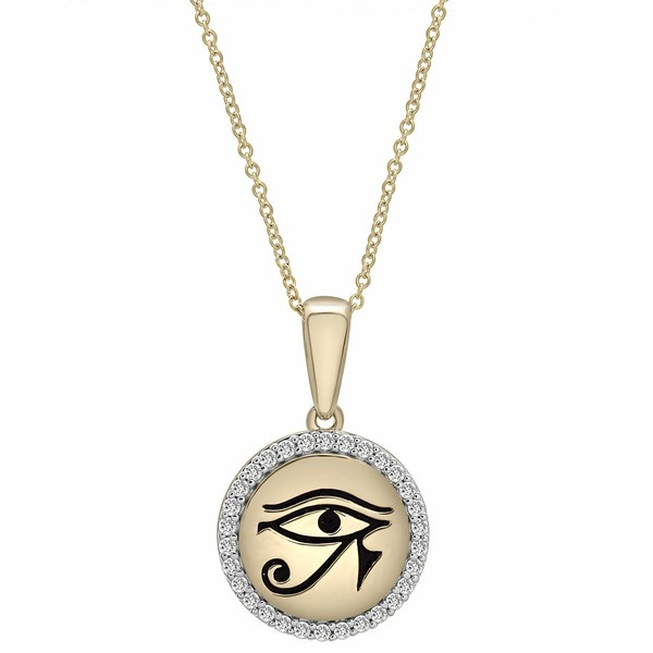 ラップド レディース ネックレス・チョーカー・ペンダントトップ アクセサリー Diamond Eye of Horus Medallion Pendant Necklace (1/4