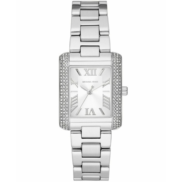 マイケルコース レディース 腕時計 アクセサリー Women's Emery Three Hand Silver-Tone Stainless Steel Bracelet Watch 33mm Silver-To