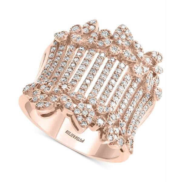 エフィー コレクション レディース リング アクセサリー EFFY® Diamond Multirow Corset Ring (1-1/20 ct. t.w.) in 14k Rose Gold R