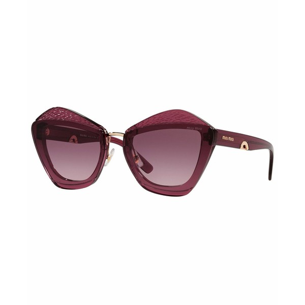 ミュウミュウ レディース サングラス＆アイウェア アクセサリー Sunglasses, MU 01XS 67 BORDEAUX/PINK GRADIENT