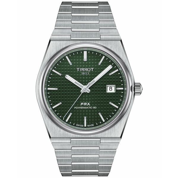 ティソット メンズ 腕時計 アクセサリー Men's Swiss Automatic PRX Powermatic 80 Stainless Steel Bracelet Watch 40mm Grey