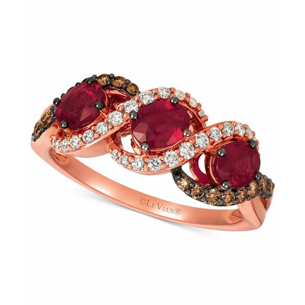 ルヴァン レディース リング アクセサリー Passion Ruby (1-1/4 ct. t.w.), Vanilla Diamonds® (1/5 ct. t.w.) & Chocolate Diamonds