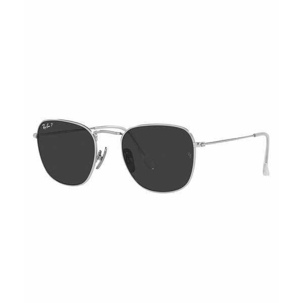 レイバン メンズ サングラス・アイウェア アクセサリー Men's Frank Polarized Sunglasses, RB8157 51 SILVER/POLAR BLACK