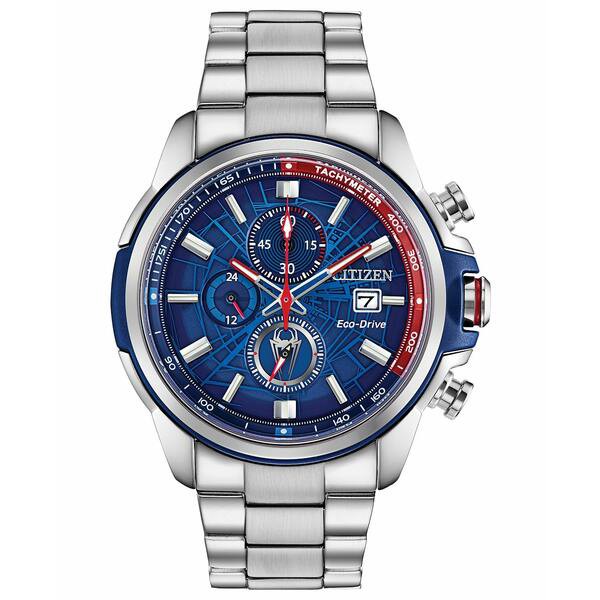 シチズン レディース 腕時計 アクセサリー Spider-Man Chronograph Bracelet Watch 44mm Silver-tone