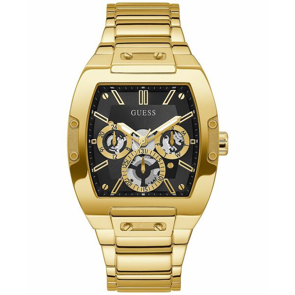 ゲス メンズ 腕時計 アクセサリー Men's Gold-Tone Stainless Steel Bracelet Watch 43mm Gold-tone