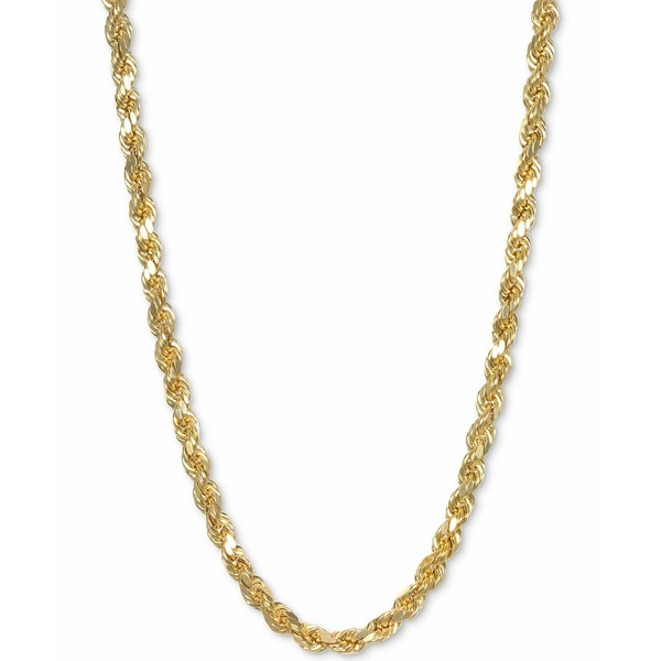 イタリアン ゴールド レディース ネックレス・チョーカー・ペンダントトップ アクセサリー 24" Rope Chain Necklace in 14k Gold Yellow