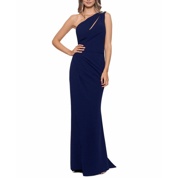 ベッツィ アンド アダム レディース ワンピース トップス One-Shoulder Cutout Gown Night