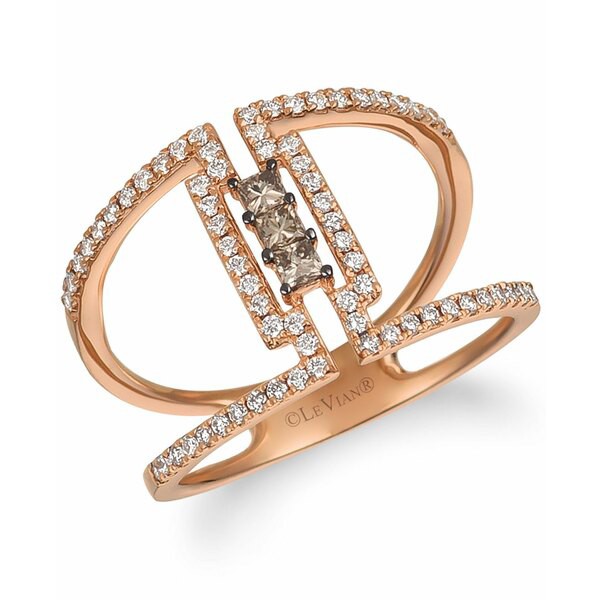 ルヴァン レディース リング アクセサリー Chocolate Diamond & Vanilla Diamond Statement Ring (3/8 ct. t.w.) in 14k Rose Gold Rose