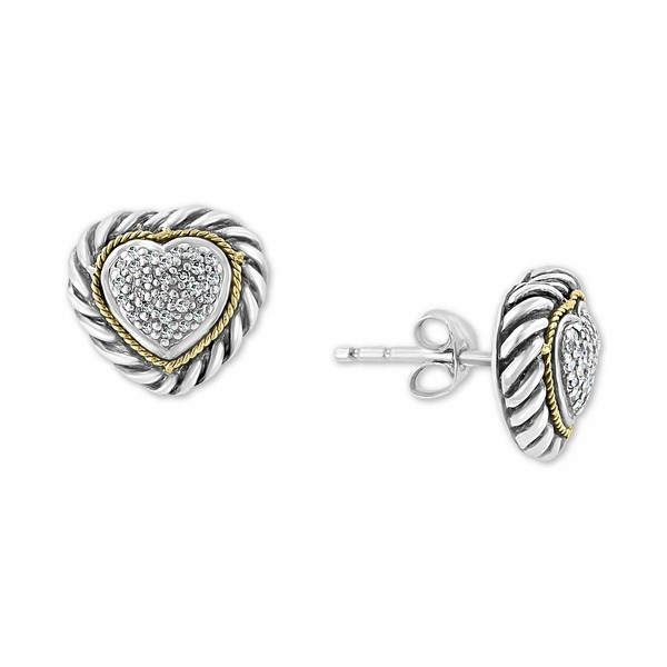 エフィー コレクション レディース ピアス＆イヤリング アクセサリー EFFY® Diamond Pavé Heart Stud Earrings (1/5 ct. t.w.