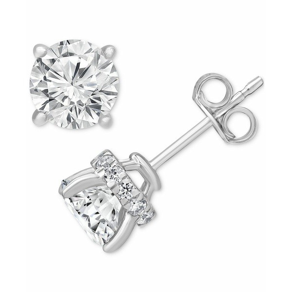 バッジェリーミシュカ レディース リング アクセサリー Lab Grown Diamond Halo Stud Earrings (2-1/2 ct. t.w.) in 14k White Gold Whit