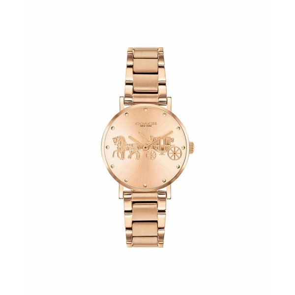 コーチ レディース 腕時計 アクセサリー Women's Perry Rose Gold-Tone Bracelet Watch 28mm Rose Gold