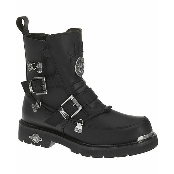 ハーレーダビットソン メンズ ブーツ＆レインブーツ シューズ Harley-Davidson Distortion Men's Motorcycle Riding Boot Blk 8 Dbl