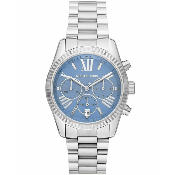 マイケルコース レディース 腕時計 アクセサリー Women's Lexington Chronograph Silver-Tone Stainless Steel Bracelet Watch 38mm Silv